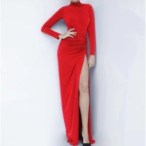 Christmas party dress JOVANI 10 crystal gown long sleeve L stretchy bodycon